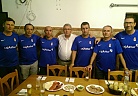 Viaje a cadiz. Esperando para cenar, Toño Ruiz, Segundo, Manel, Marcelino, Nacho López, Arias y Pepe