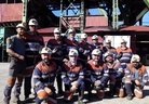 Los veteranos en el Pozo Sotón, con los mineros guias