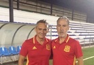 Armando y Oli con la Selección Española de fútbol veteranos